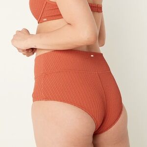 Victoria's Secret Pink High-Waisted Amber clay bikini bottom small